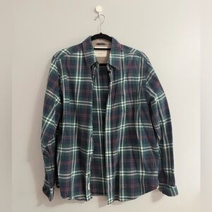 Weatherproof Men's Plaid Button down Shirt - Blue and Red
